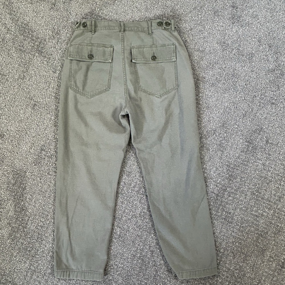 American Eagle Cotton Utility Pants - Women's 6 Short/Crop - Green Patch Pockets - Picture 4 of 11
